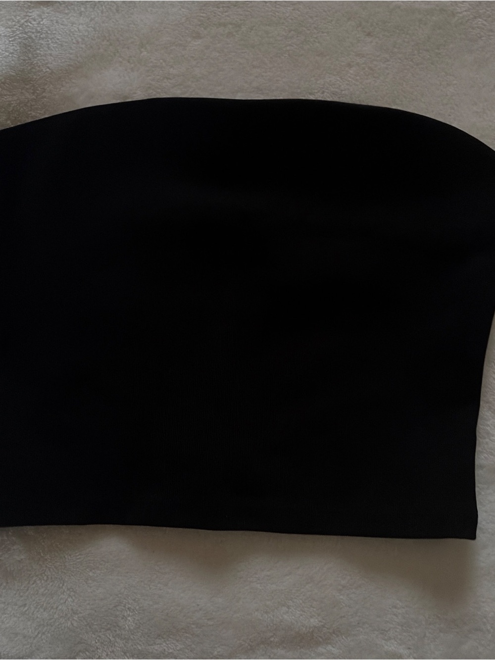 Aritzia Black Strapless Crop Top